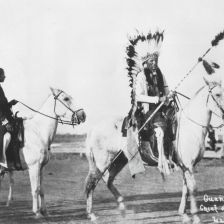 retro fotografie Indiánský náčelník Quanah Parker.