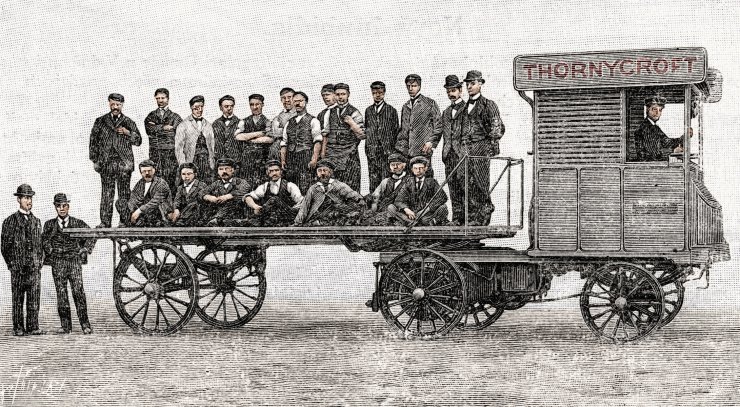 zobrazit detail historického snímku: Anglický automobilní vůz nákladní.