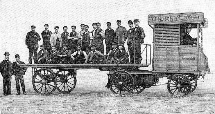 zobrazit detail historického snímku: Anglický automobilní vůz nákladní.