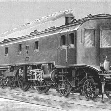 retro fotografie Nejrychlejší lokomotiva na světě.