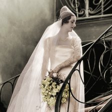 kolorovaná fotografie Krásná nevěsta.