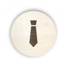 Dřevěný piktogram oblečení - kravata