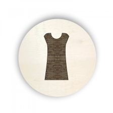 Dřevěný piktogram oblečení - noční košile