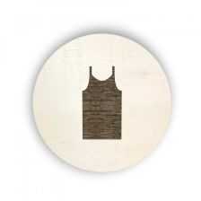 Dřevěný piktogram oblečení - tílko