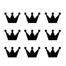 Korunky pro princezny - sada samolepek na zeď