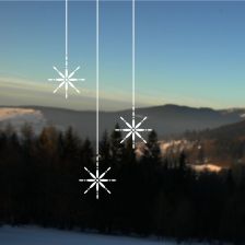 Perličkové ozdoby - vánoční nálepky na okno