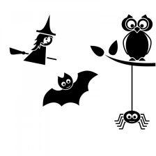 Podzimní samolepky na okno - halloween