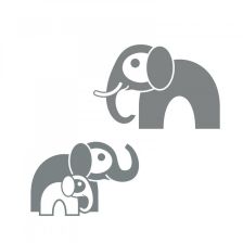 Sloni - samolepka na zeď