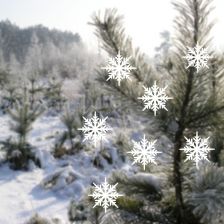 Sněhové vločky - samolepky na okno