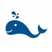 Velryba - samolepka na zeď