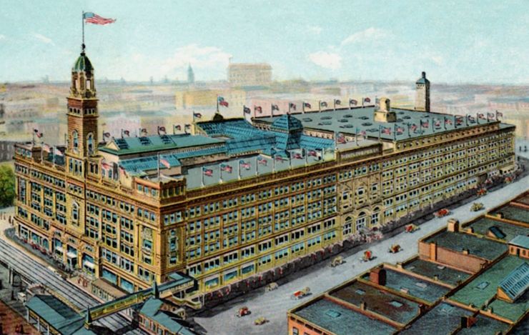 zobrazit detail historického snímku: Obchodní dům Siegel-Cooper v New Yorku.