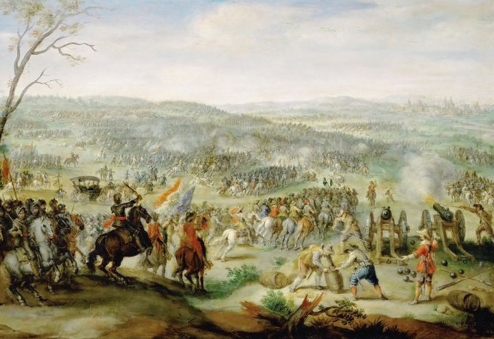 Obraz „Bitva na Bílé hoře u Prahy“. - klikněte pro zobrazení detailu