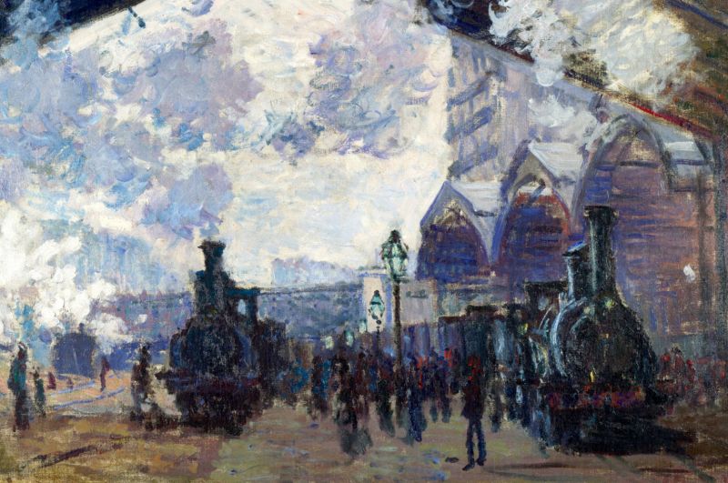 zobrazit detail historického snímku: Nádraží v Gare St. Lazare.