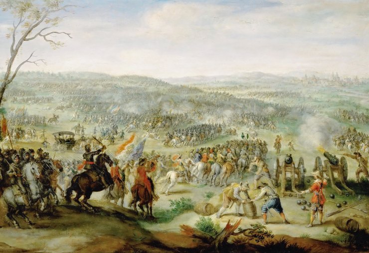 zobrazit detail historického snímku: Obraz „Bitva na Bílé hoře u Prahy“ od Petera Snayerse.