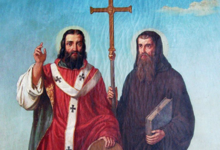 zobrazit detail historického snímku: Věrozvěsti Cyril a Metoděj.