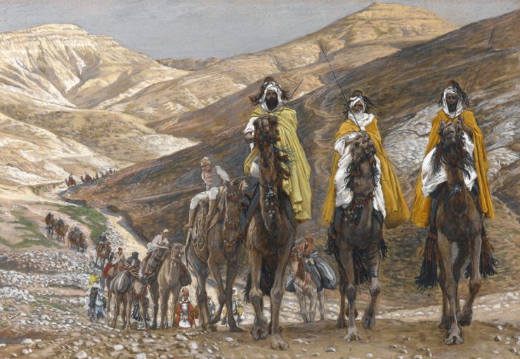 zobrazit detail historického snímku:  Cesta tři králů, autor James Tissot.