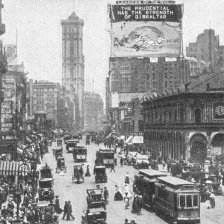 Obrovský plakát na Broadway v New Yorku.