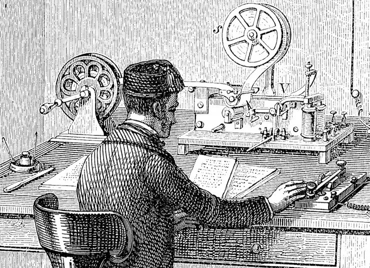 zobrazit detail historického snímku: Telegrafista.