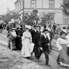 retro fotografie Nedělní „vpád žižkovanů“ do Strašnic.