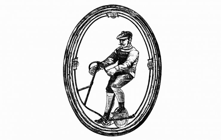 zobrazit detail historického snímku: Očenáškův monocykl.