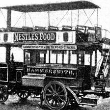 retro fotografie Automobilní omnibus londýnský.