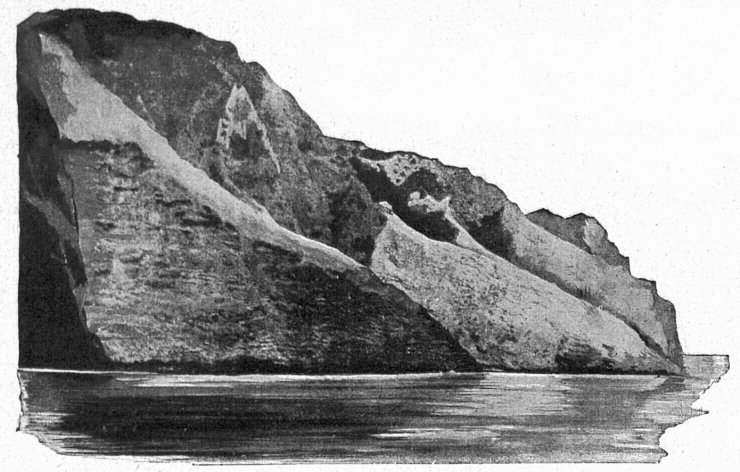 zobrazit detail historického snímku: Robinsonův ostrov. Skála, na níž Robinson vyhlížel záchrannou loď.