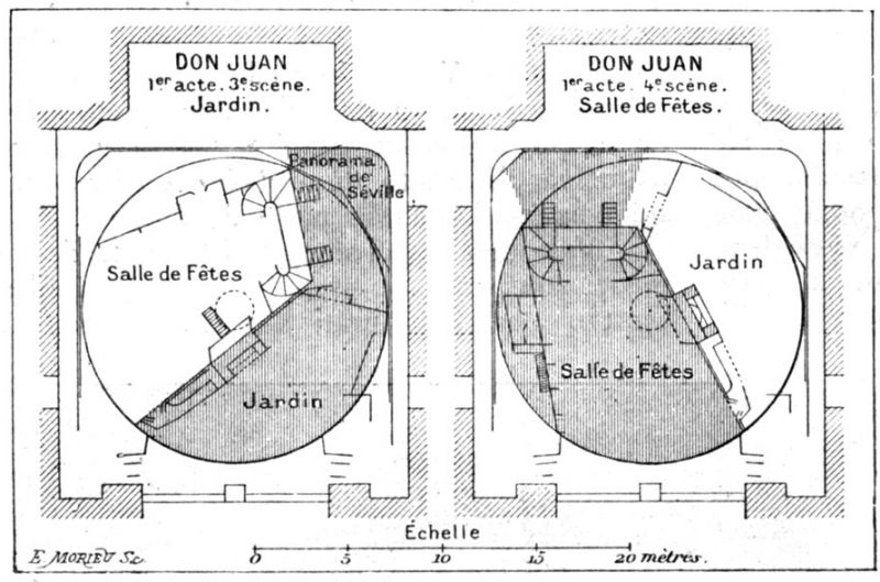 zobrazit detail historického snímku: Dekorace pro 3. a 4. výjev Mozartovy opery Don Juan.