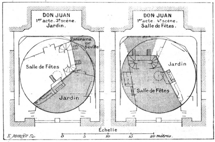 zobrazit detail historického snímku: Dekorace pro 3. a 4. výjev Mozartovy opery Don Juan.