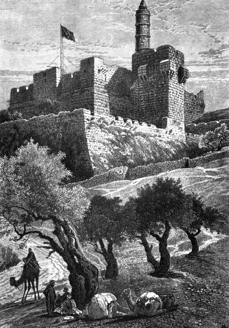 zobrazit detail historického snímku: Jerusalemská citadela.