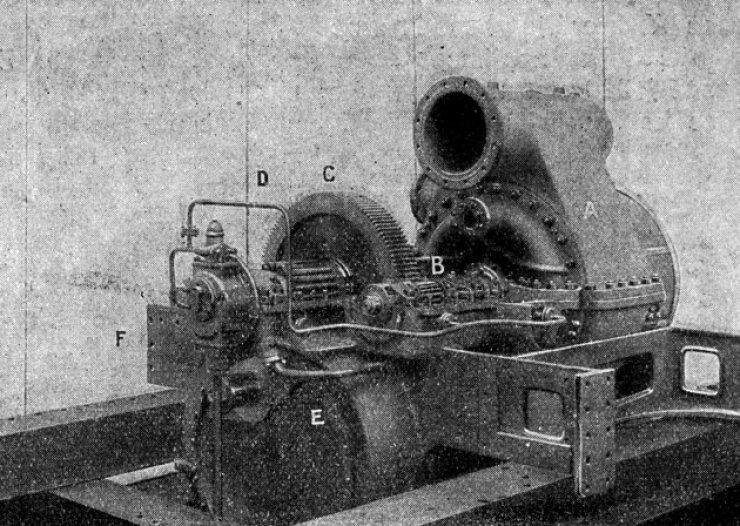 Parní turbina zobrazit detail historického snímku: Parní turbina
