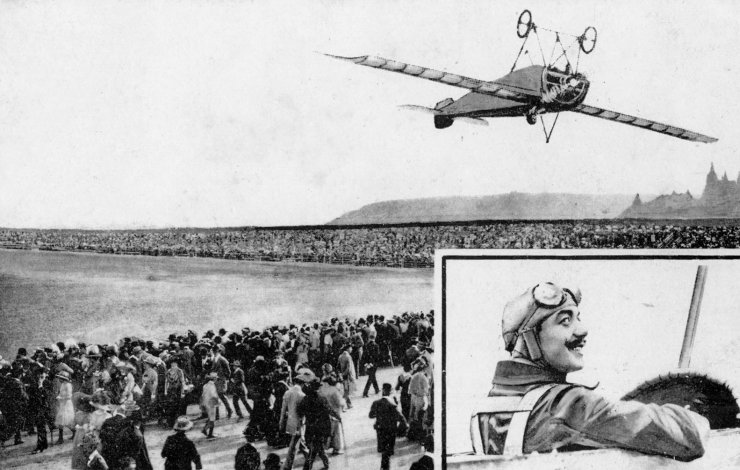 zobrazit detail historického snímku: Pégoudovo aviatické vystoupení.