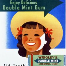 retro fotografie Reklama na žvýkačky.