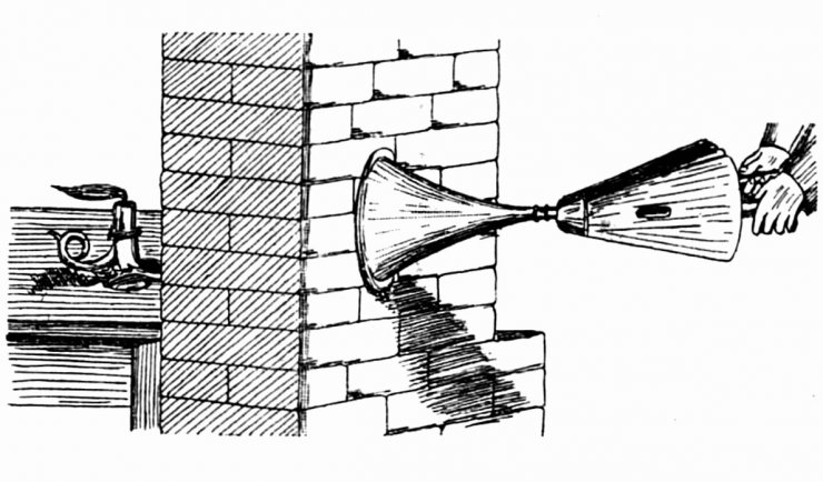 zobrazit detail historického snímku: Pettenkoffer-ův pokus o propustnosti zdí.