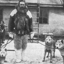 Robert Peary na své výpravě k severní točně.