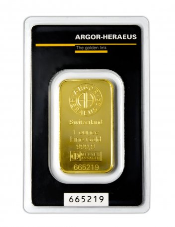 Argor Heraeus SA 1 Oz - Investiční zlatý slitek. - klikněte pro zobrazení detailu