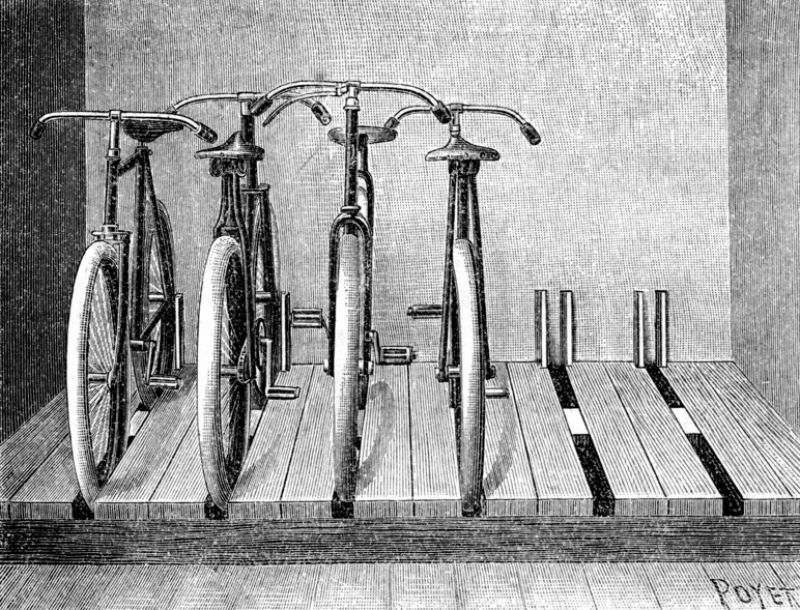 zobrazit detail historického snímku: Dopravní zařízení bicyklů podle Pettigrewa.