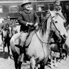 President Theodore Roosevelt na cestě do Yellowstone.