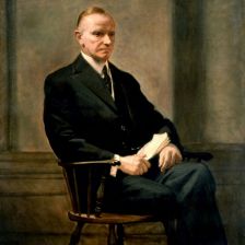 Prezident Calvin Coolidge.