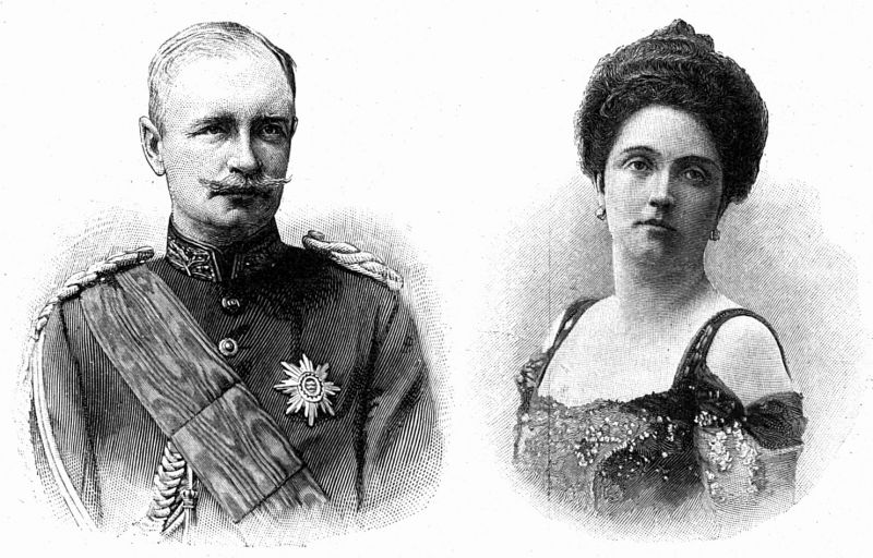 Korunní princ saský Bedřich August a princezna Louisa Antoinetta saská. - klikněte pro zobrazení detailu