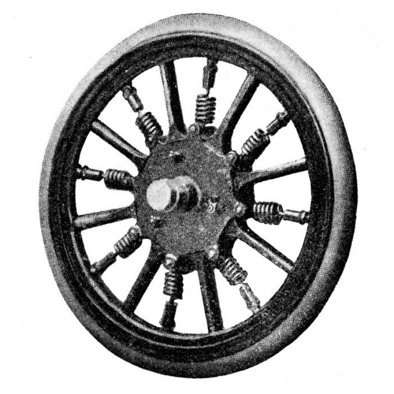 zobrazit detail historického snímku: Různé konstrukce pružných kol pro motorová vozidla