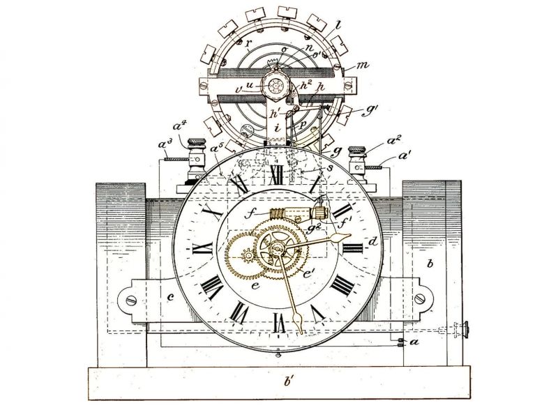 zobrazit detail historického snímku: Elektrické hodiny.