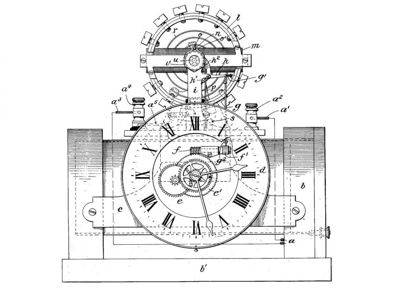 zobrazit detail historického snímku: Elektrické hodiny.