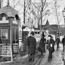 Veřejné pouliční stanice telefonní ve Štokholmu.