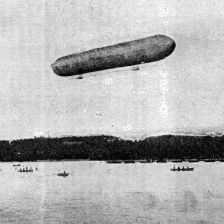 Vzducholoď Zeppelin LZ 1 při vzletu