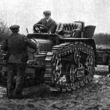 Chodící automobil při pokusech v táboře aldershotském.