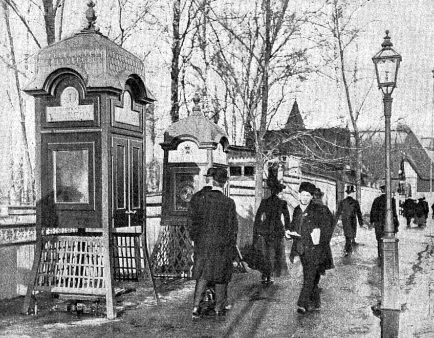 Veřejné pouliční stanice telefonní ve Štokholmu. - klikněte pro zobrazení detailu