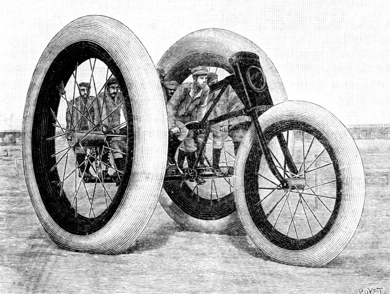 zobrazit detail historického snímku: Mamutí tricykl americký.