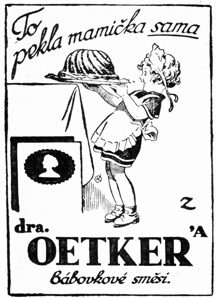 zobrazit detail historického snímku: Reklama Dr. Oetker na bábovkovou směs.