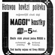 Reklama na Maggi-ho kostky.