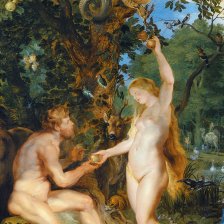 Adam a Eva v ráji.